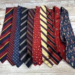 Lands End 100% Silk Designer Men's Neck Ties Lot of 10